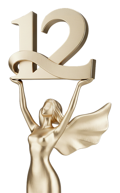 12 Awards Golden Statue